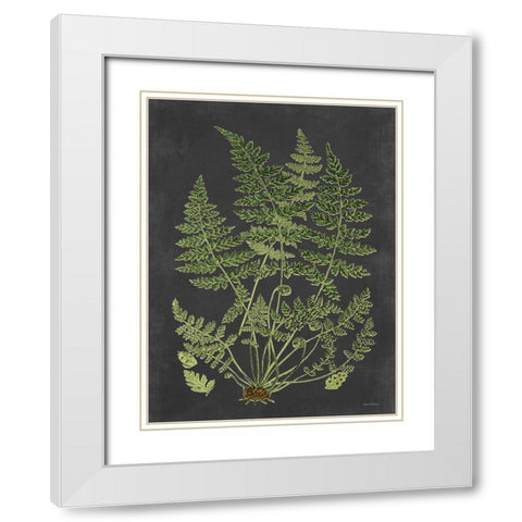 Fern Study White Modern Wood Framed Art Print with Double Matting by Lettered and Lined
