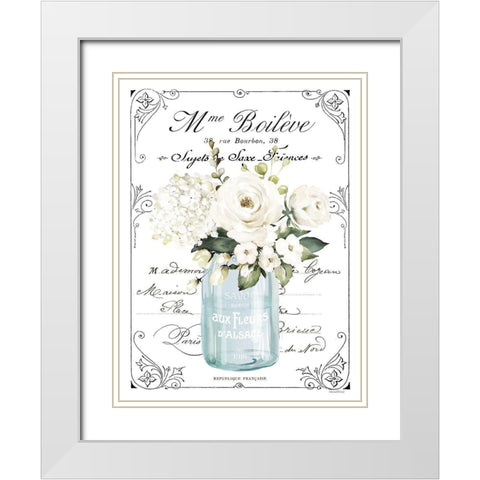 French Bathroom Set II White Modern Wood Framed Art Print with Double Matting by Lettered And Lined