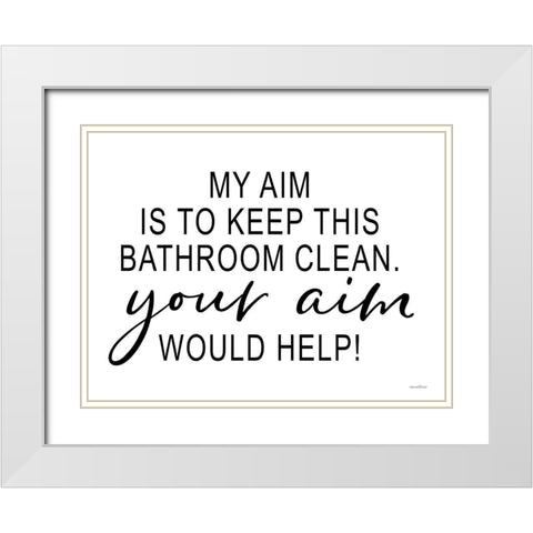 Clean Bathroom White Modern Wood Framed Art Print with Double Matting by Lettered And Lined