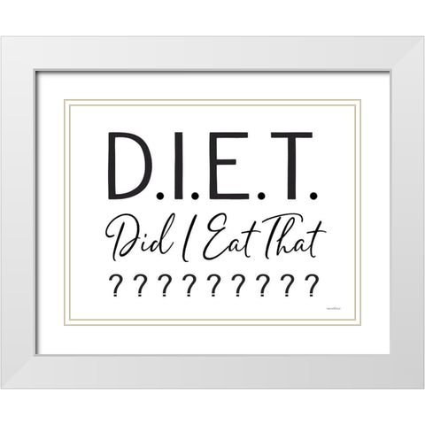 Did I Eat That? White Modern Wood Framed Art Print with Double Matting by Lettered And Lined