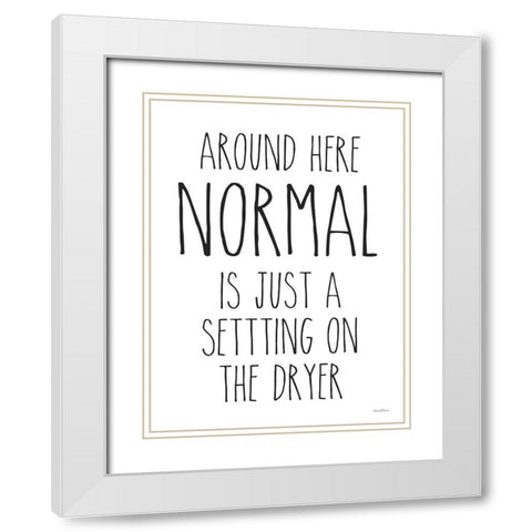 Normal Dryer Setting White Modern Wood Framed Art Print with Double Matting by Lettered And Lined