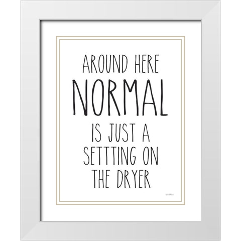 Normal Dryer Setting White Modern Wood Framed Art Print with Double Matting by Lettered And Lined