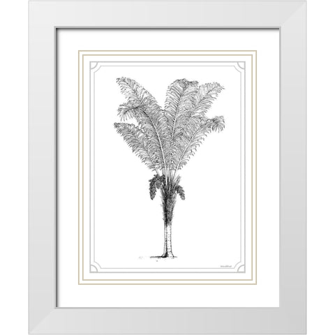 Timeless Palm White Modern Wood Framed Art Print with Double Matting by Lettered And Lined