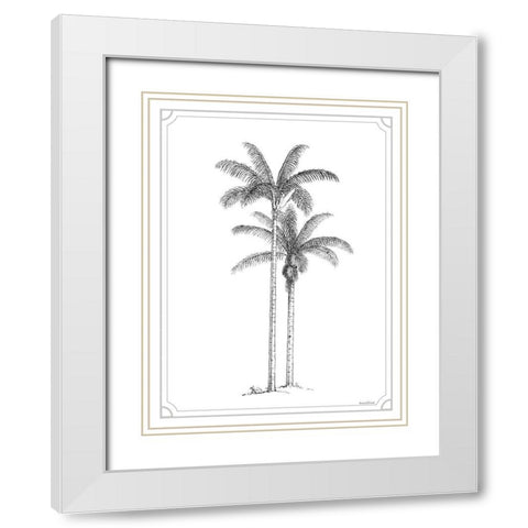 Timeless Palms White Modern Wood Framed Art Print with Double Matting by Lettered And Lined
