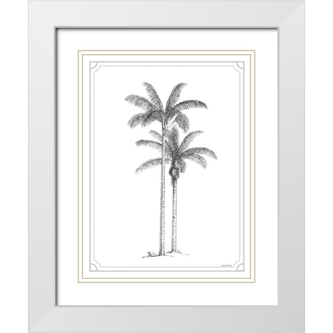 Timeless Palms White Modern Wood Framed Art Print with Double Matting by Lettered And Lined