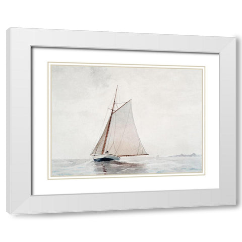 Sailing Excursion White Modern Wood Framed Art Print with Double Matting by Lettered And Lined