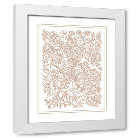 Pretty Pattern White Modern Wood Framed Art Print with Double Matting by Lettered And Lined