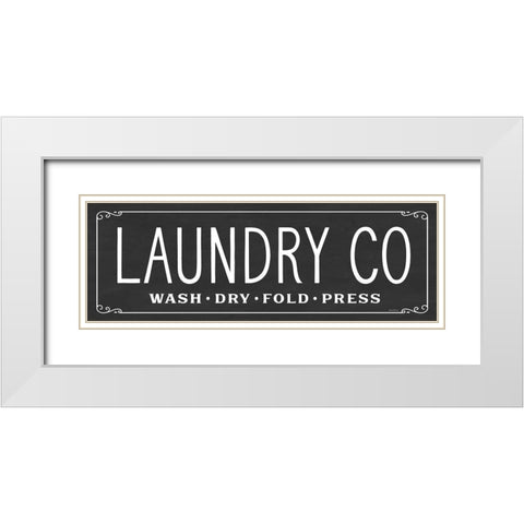 Laundry Co. White Modern Wood Framed Art Print with Double Matting by Lettered And Lined