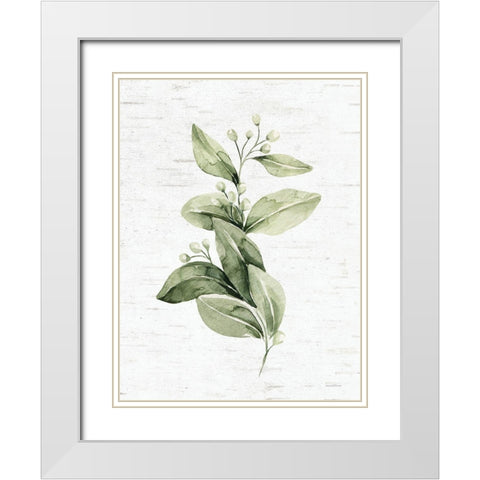 Leafy Retreat 5 White Modern Wood Framed Art Print with Double Matting by Lettered and Lined
