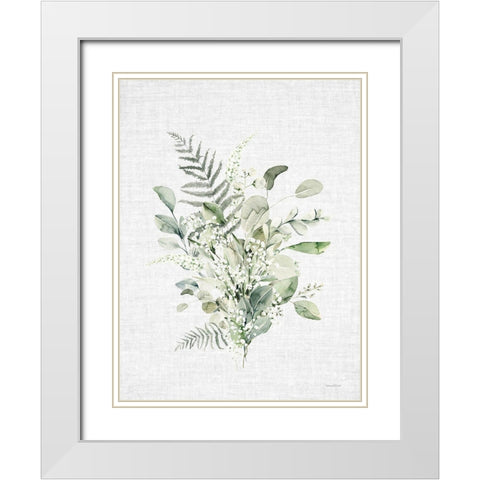 Leafy Retreat 7 White Modern Wood Framed Art Print with Double Matting by Lettered and Lined