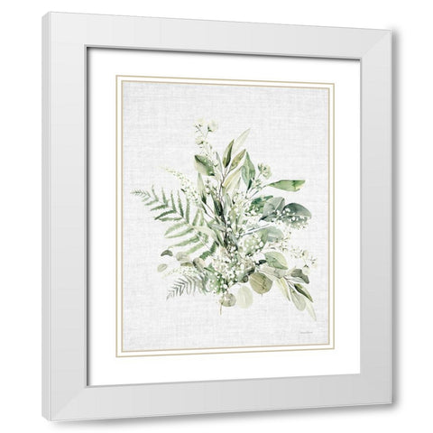 Leafy Retreat 8 White Modern Wood Framed Art Print with Double Matting by Lettered and Lined