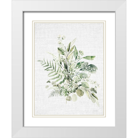 Leafy Retreat 8 White Modern Wood Framed Art Print with Double Matting by Lettered and Lined