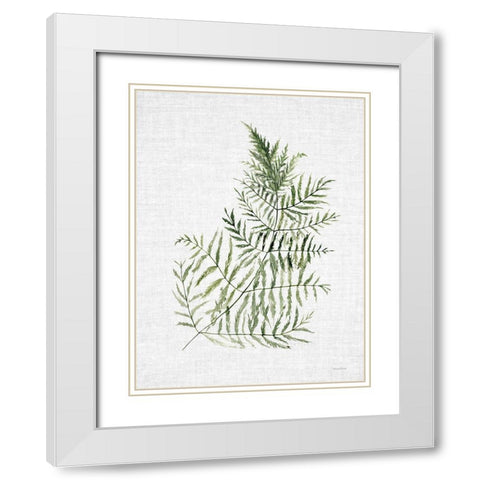 Leafy Retreat 9 White Modern Wood Framed Art Print with Double Matting by Lettered and Lined