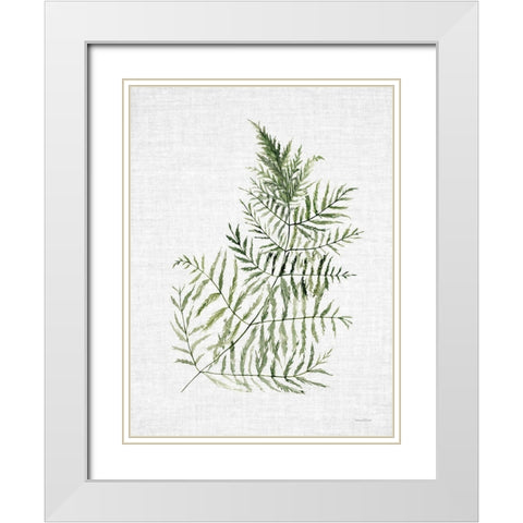 Leafy Retreat 9 White Modern Wood Framed Art Print with Double Matting by Lettered and Lined