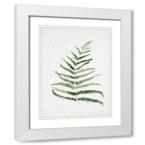 Leafy Retreat 10 White Modern Wood Framed Art Print with Double Matting by Lettered and Lined
