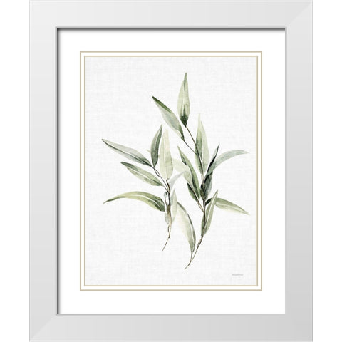 Leafy Retreat 12 White Modern Wood Framed Art Print with Double Matting by Lettered and Lined