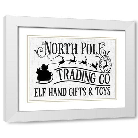 North Pole Trading Co. White Modern Wood Framed Art Print with Double Matting by Lettered and Lined