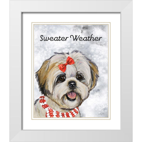 Sweater Weather White Modern Wood Framed Art Print with Double Matting by Keller, Lee