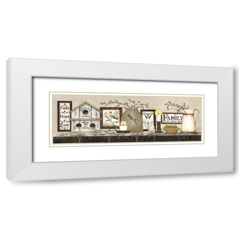 Family is a Blessing White Modern Wood Framed Art Print with Double Matting by Spivey, Linda