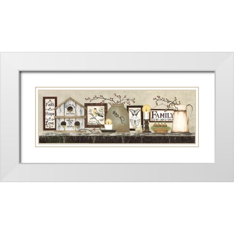 Family is a Blessing White Modern Wood Framed Art Print with Double Matting by Spivey, Linda