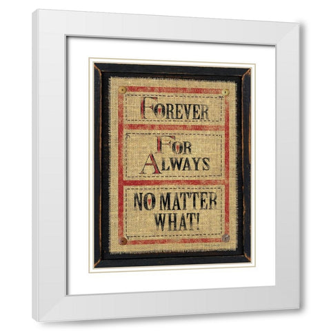 Forever White Modern Wood Framed Art Print with Double Matting by Spivey, Linda