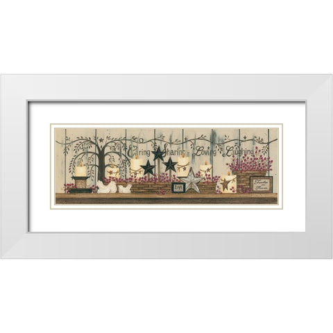 Willow Tree Shelf Collection White Modern Wood Framed Art Print with Double Matting by Spivey, Linda