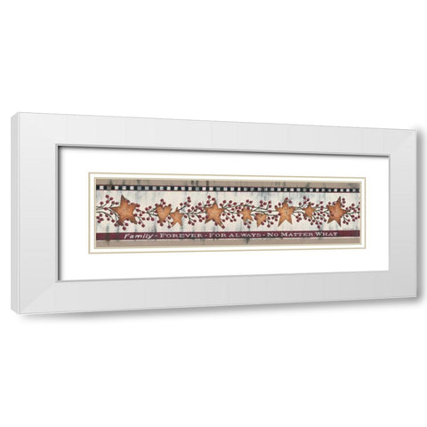 Family Forever White Modern Wood Framed Art Print with Double Matting by Spivey, Linda