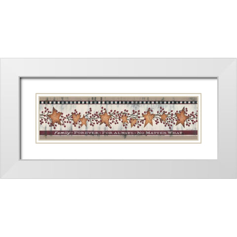 Family Forever White Modern Wood Framed Art Print with Double Matting by Spivey, Linda