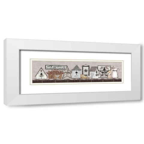 Together is a Wonderful Place to Be White Modern Wood Framed Art Print with Double Matting by Spivey, Linda