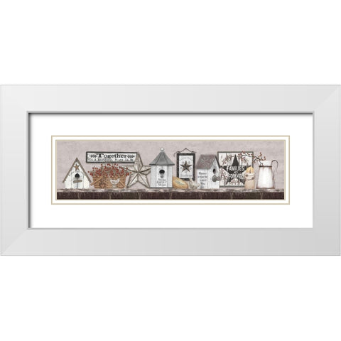 Together is a Wonderful Place to Be White Modern Wood Framed Art Print with Double Matting by Spivey, Linda