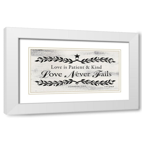 Love is Patient    White Modern Wood Framed Art Print with Double Matting by Spivey, Linda