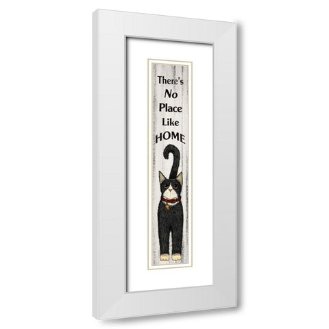 Theres No Place Like Home White Modern Wood Framed Art Print with Double Matting by Spivey, Linda