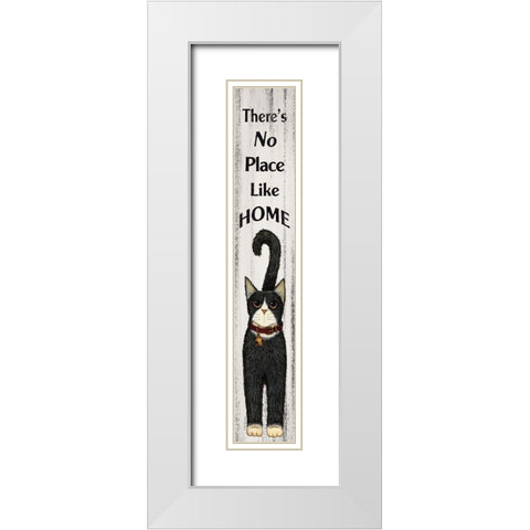 Theres No Place Like Home White Modern Wood Framed Art Print with Double Matting by Spivey, Linda