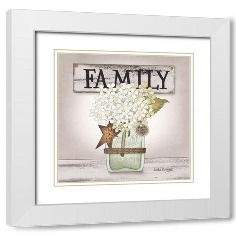 Hydrangea in Jar White Modern Wood Framed Art Print with Double Matting by Spivey, Linda