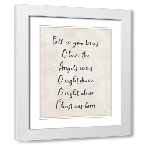 Fall on Your Knees   White Modern Wood Framed Art Print with Double Matting by Lux + Me Designs