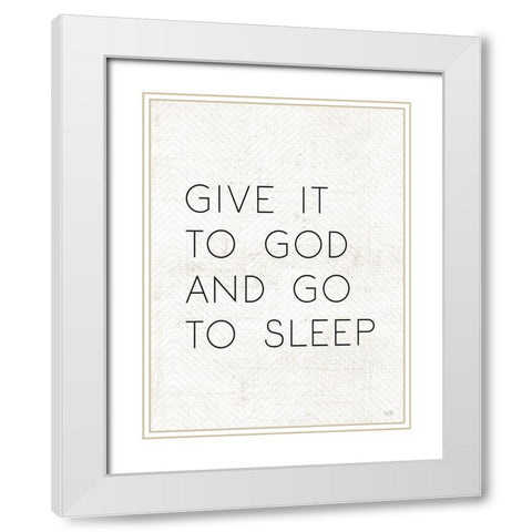 Give It and Go White Modern Wood Framed Art Print with Double Matting by Lux + Me Designs