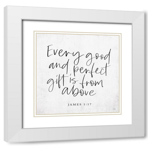 Gift from Above White Modern Wood Framed Art Print with Double Matting by Lux + Me Designs