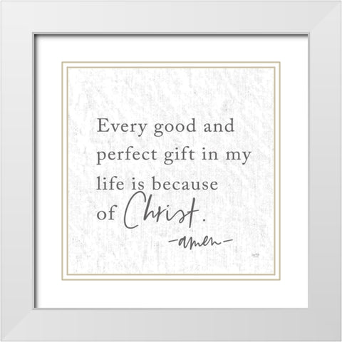 Gift from God White Modern Wood Framed Art Print with Double Matting by Lux + Me Designs