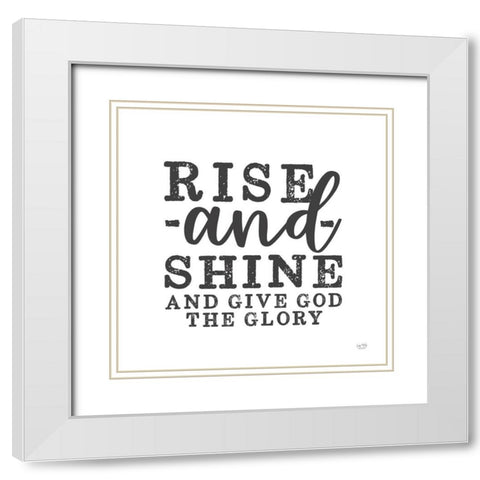 Rise and Shine White Modern Wood Framed Art Print with Double Matting by Lux + Me Designs