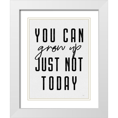 You Can Grow Up White Modern Wood Framed Art Print with Double Matting by Lux + Me Designs