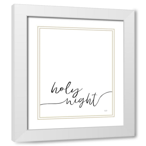 Holy Night White Modern Wood Framed Art Print with Double Matting by Lux + Me Designs