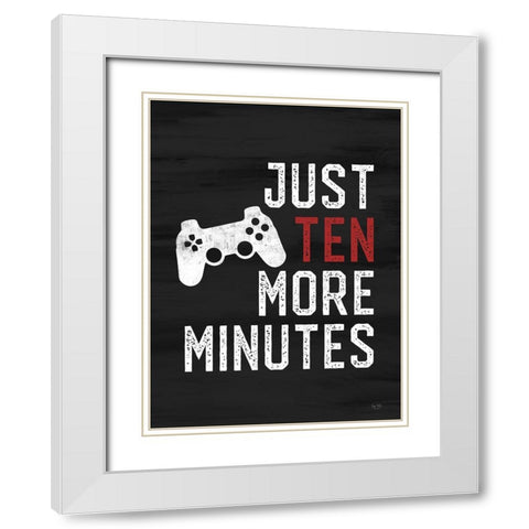 Just Ten More Minutes White Modern Wood Framed Art Print with Double Matting by Lux + Me Designs