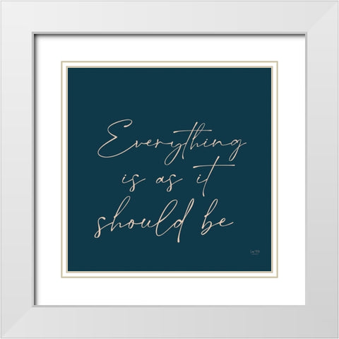 Everything isâ€¦ White Modern Wood Framed Art Print with Double Matting by Lux + Me Designs
