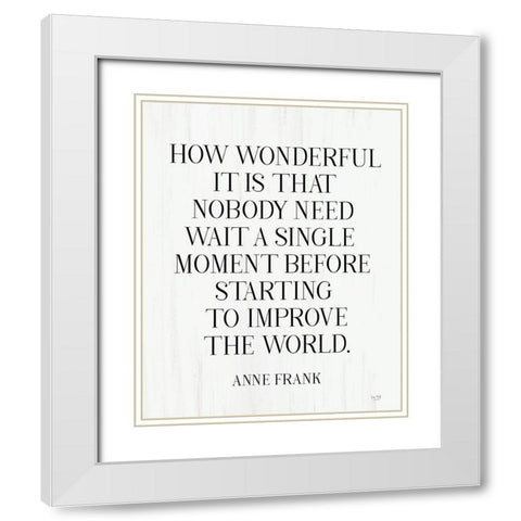 How Wonderful White Modern Wood Framed Art Print with Double Matting by Lux + Me Designs