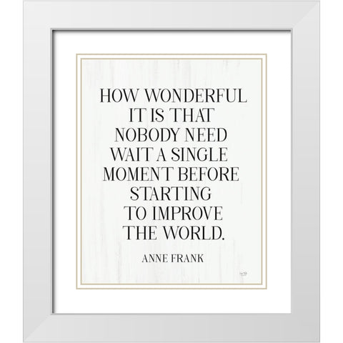 How Wonderful White Modern Wood Framed Art Print with Double Matting by Lux + Me Designs