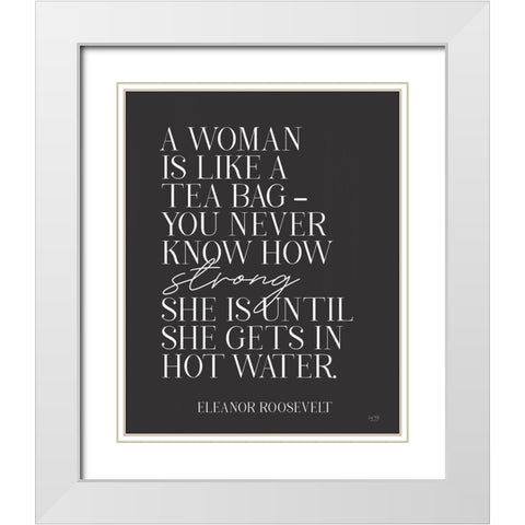 Hot Water White Modern Wood Framed Art Print with Double Matting by Lux + Me Designs