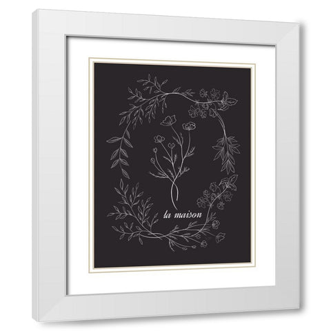 La Maison White Modern Wood Framed Art Print with Double Matting by Lux + Me Designs