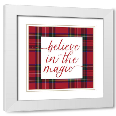 Believe in the Magic    White Modern Wood Framed Art Print with Double Matting by Lux + Me Designs