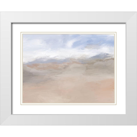 An Evening in Great Sands White Modern Wood Framed Art Print with Double Matting by Lux + Me Designs