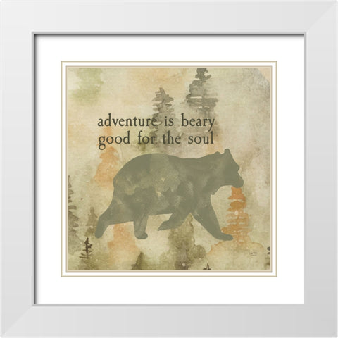 Adventure Isâ€¦ White Modern Wood Framed Art Print with Double Matting by Lux + Me Designs